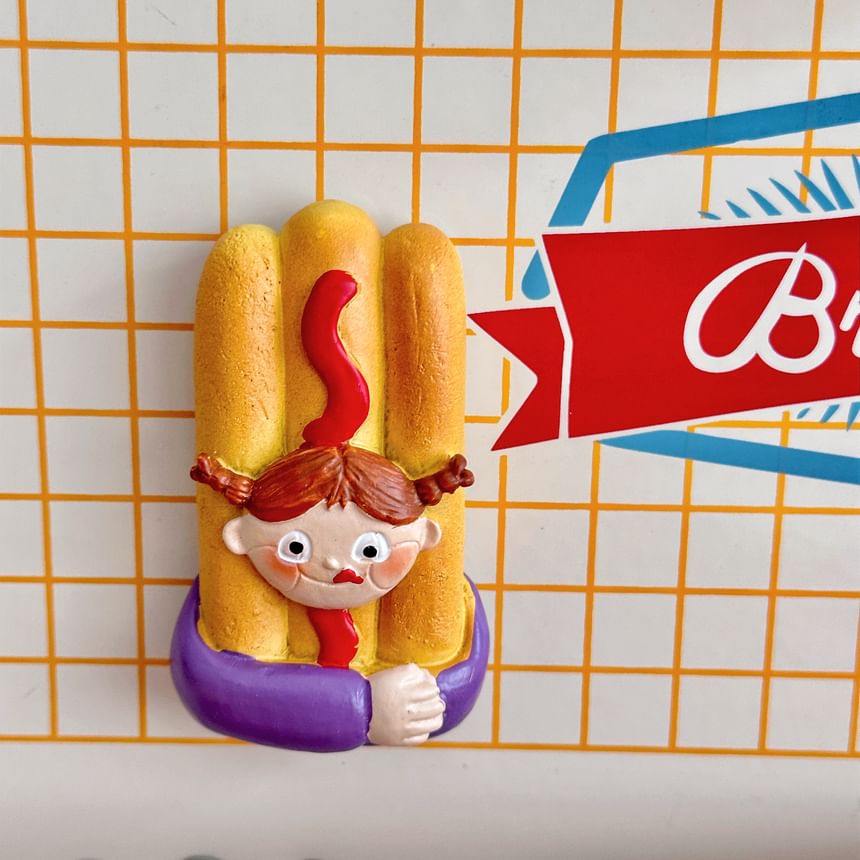 Indus - Food Girl Hars Koelkastmagneet (Diverse Ontwerpen) / Set