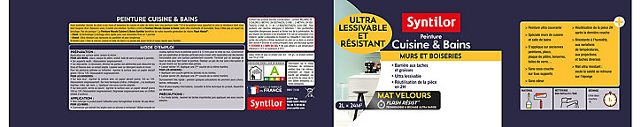 Peinture cuisine et bain Syntilor 2L Blanc mat