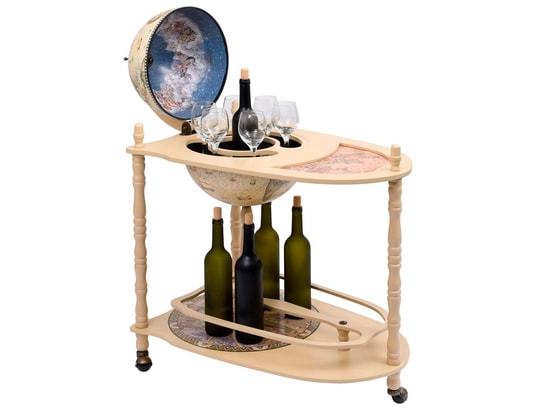 VIDAXL - Support de vin autoportant globe bois d'eucalyptus vert