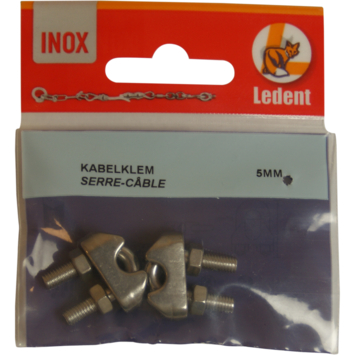 Draadklem RVS 5 mm 2 stuks