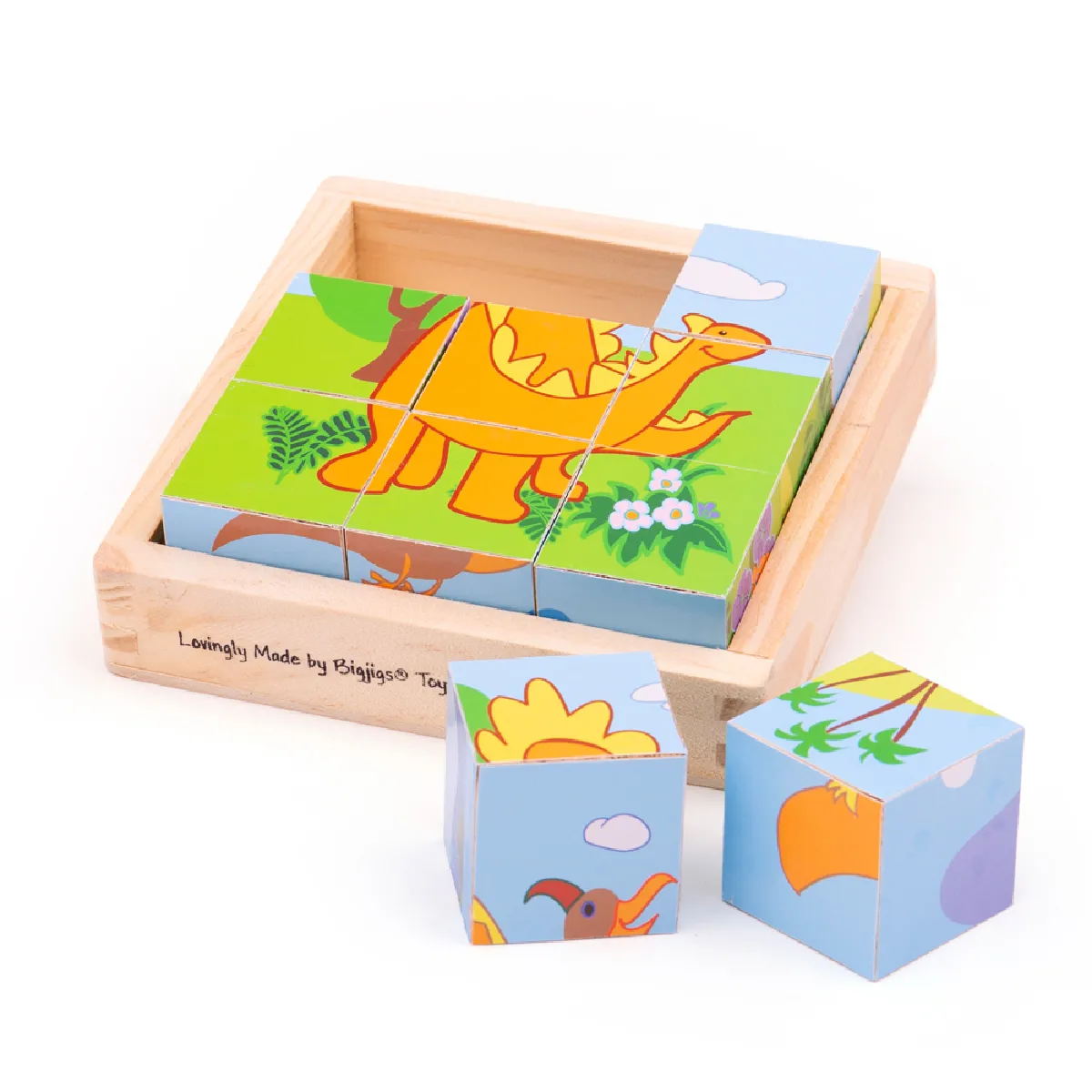Bigjigs Toys Puzzle cube Dinosaures