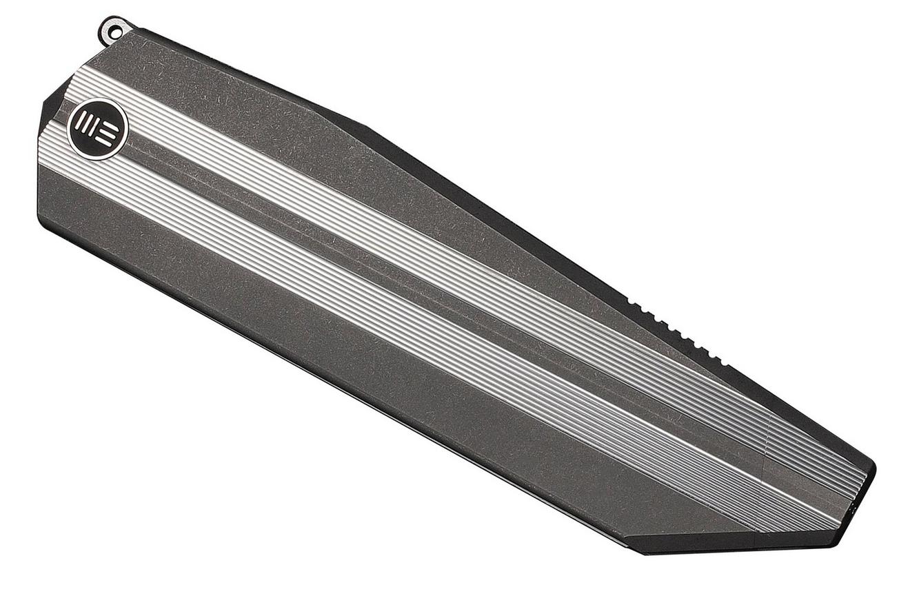 WE Knife Collinear WE22034D-2 Hand Rubbed Satin Böhler M390, Gray Satin Titanium, zakmes