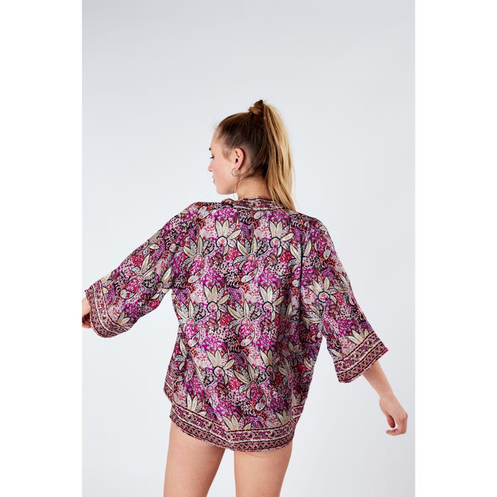 Veritas-Korte kimono print