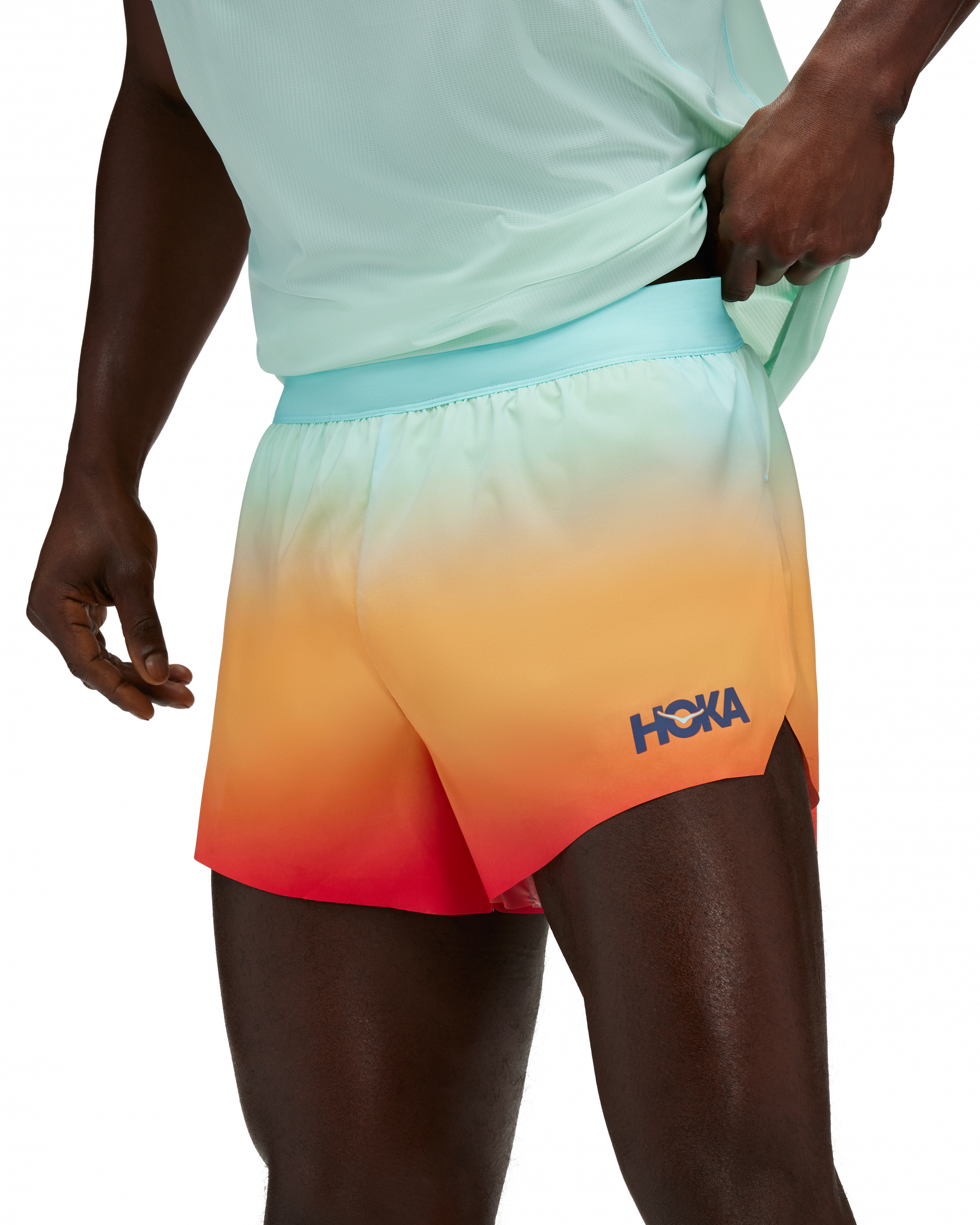 Race Day Split Short Print Herre Cloudless Ombre