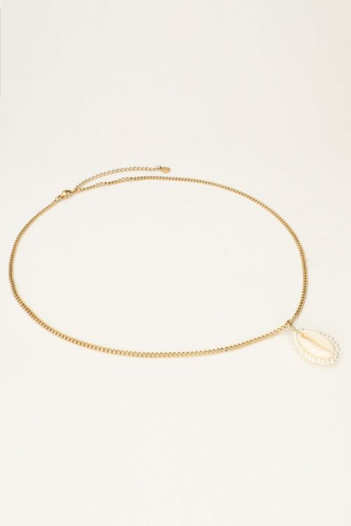 Ketting met schelp en parels