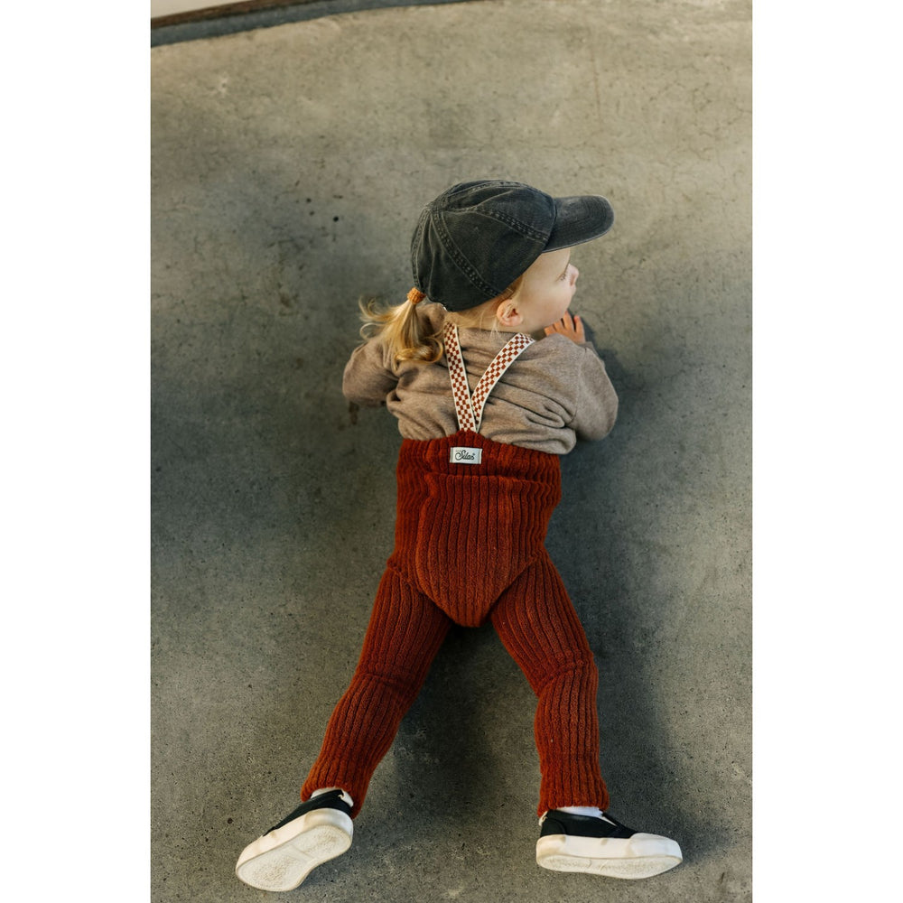 Køb Silly Silas Cinnamon Checked Granny Teddy Footless Leggings