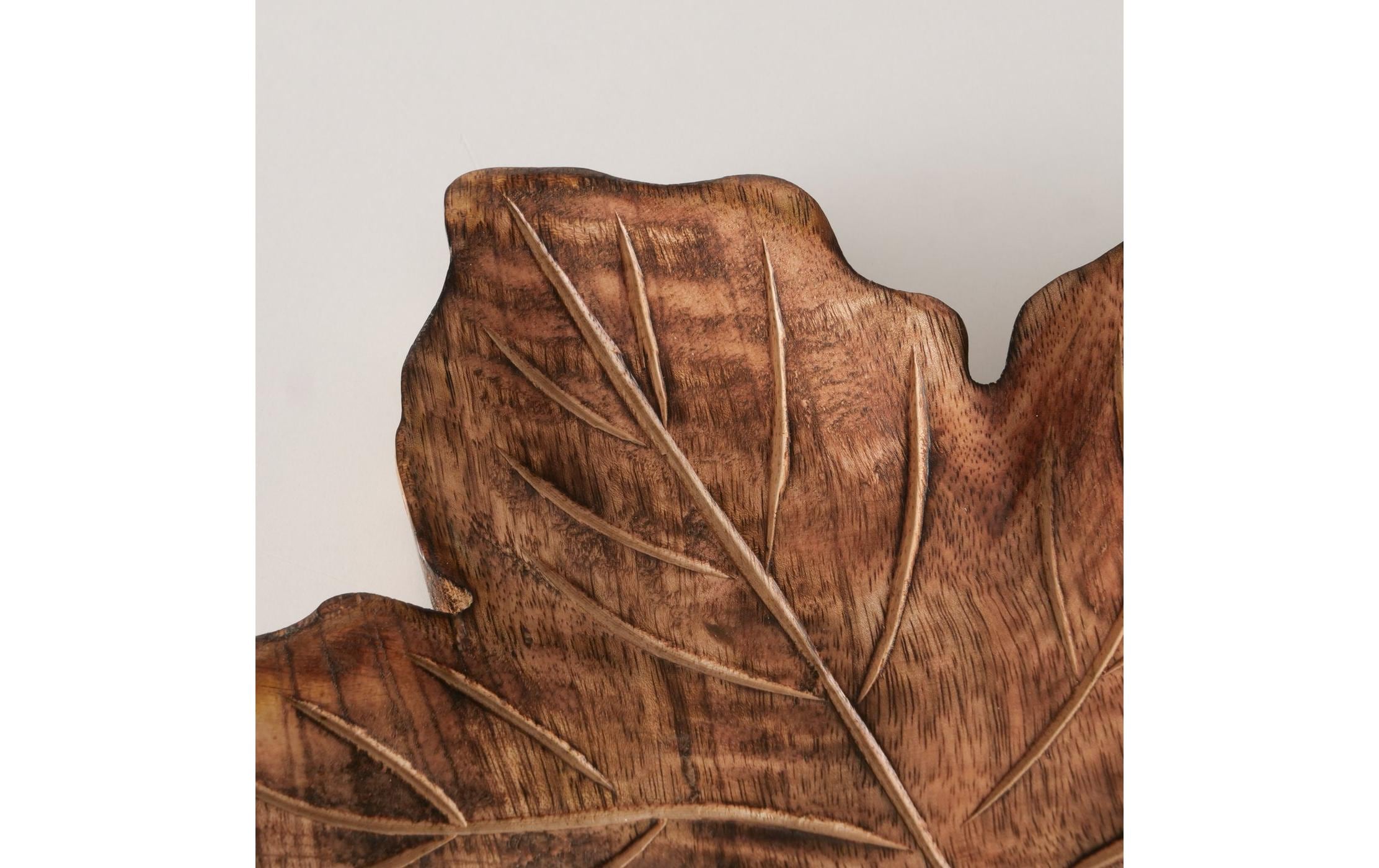 Schale Mapla 20.3 cmHolzschale als Herbstdeko in Blattform