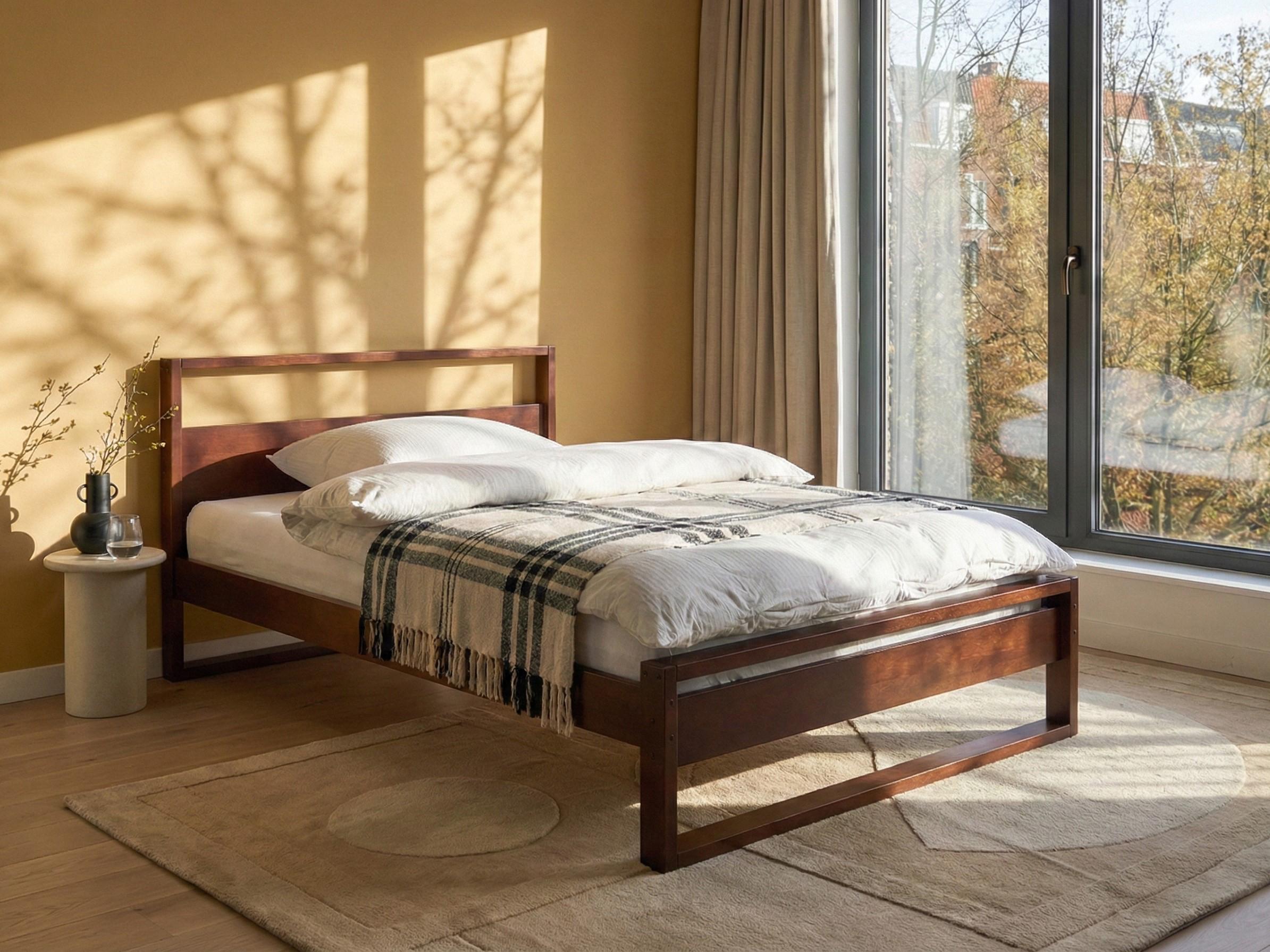 Bed Dennenhout GIULIA 120 x 200 cm Donkerbruin