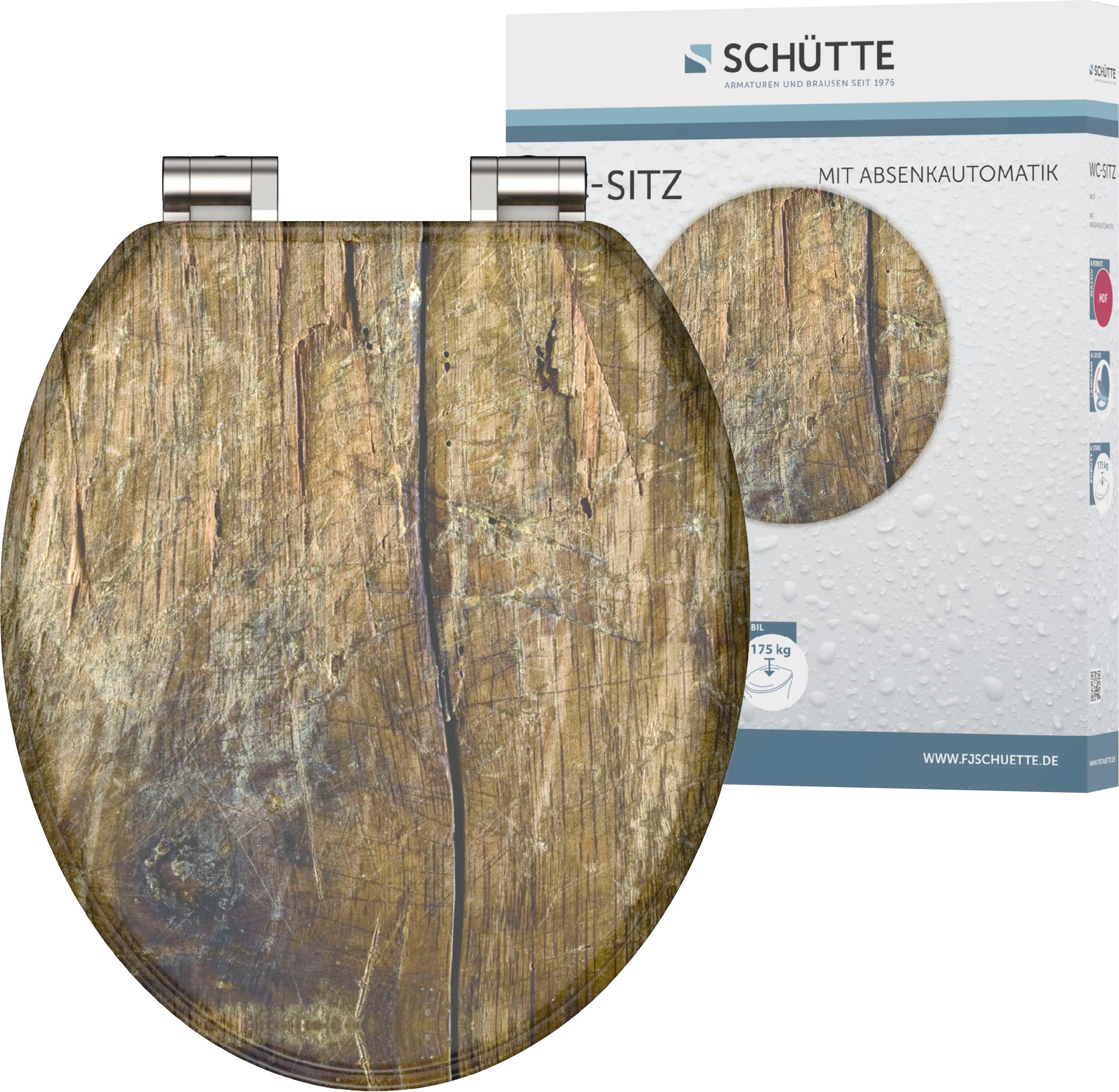 Schütte WC-Sitz »Solid Wood« mit Absenkautomatik und Holzkern, MDF