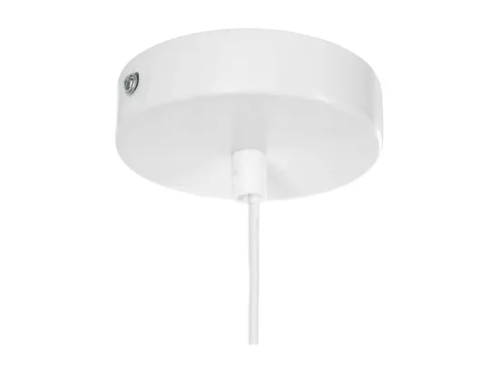 Luminaire Suspension en Bois et Métal Blanc D 32 cm
