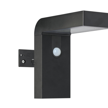 Eglo solar wandlamp Baracconi met bewegingssensor zwart