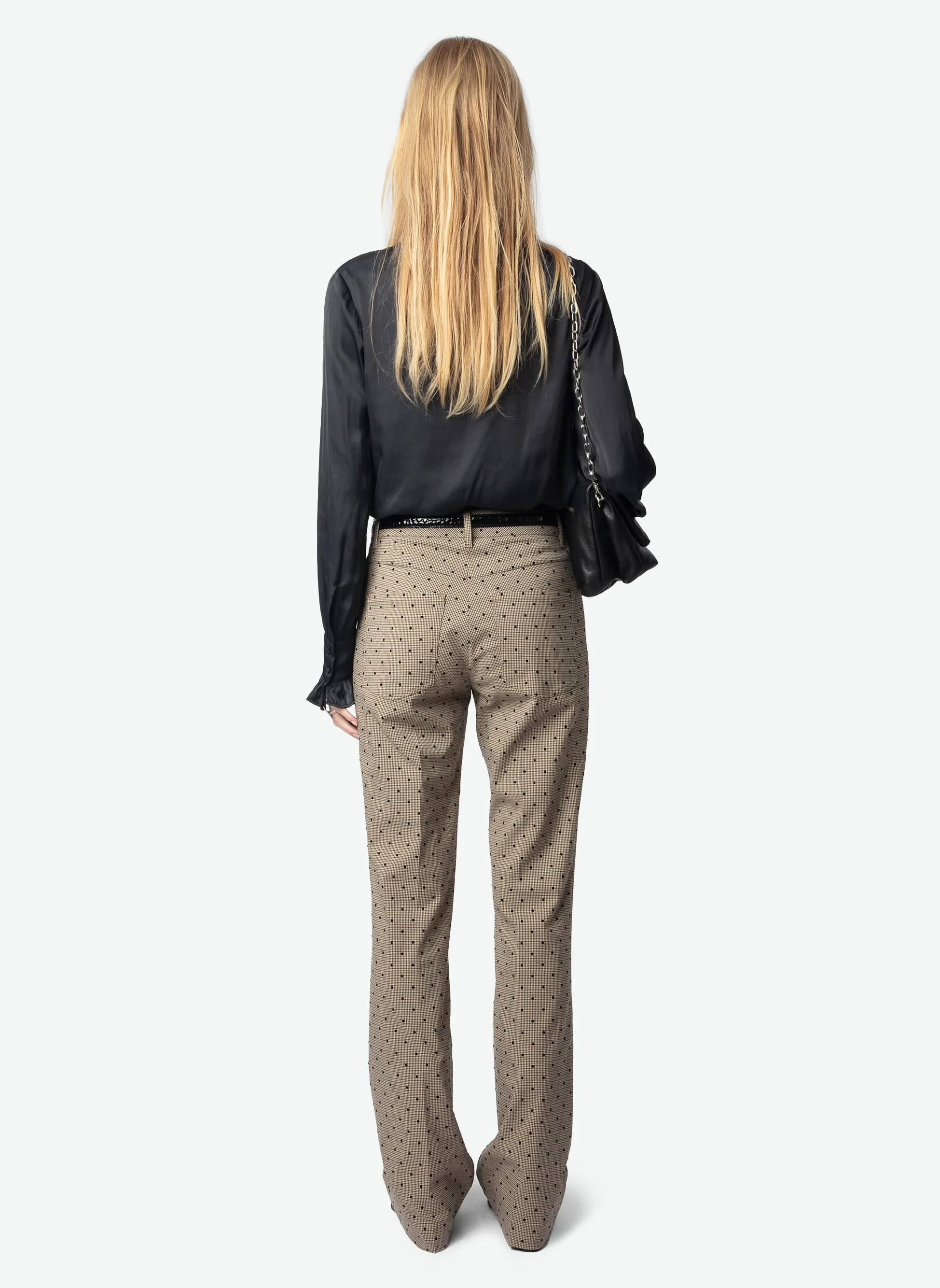 THELY - Chemise droite satinée| Noir