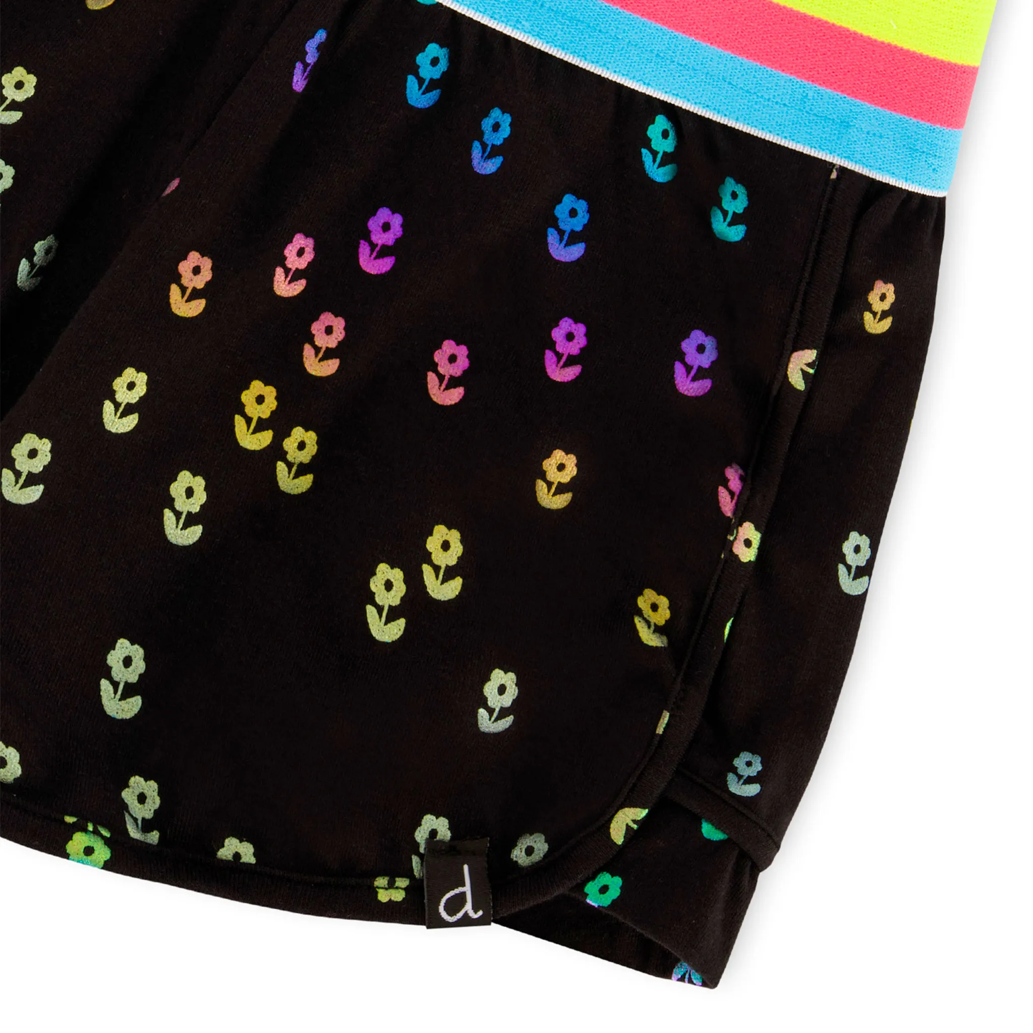 Deux par Deux Short Fleurs Copines 7-10ans