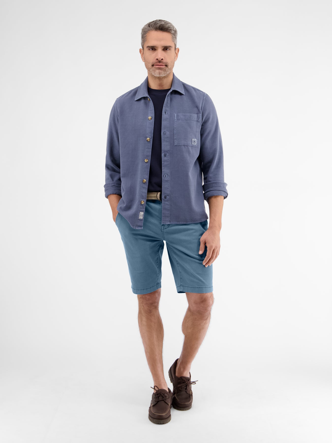 Chino-Bermuda mit Gürtel