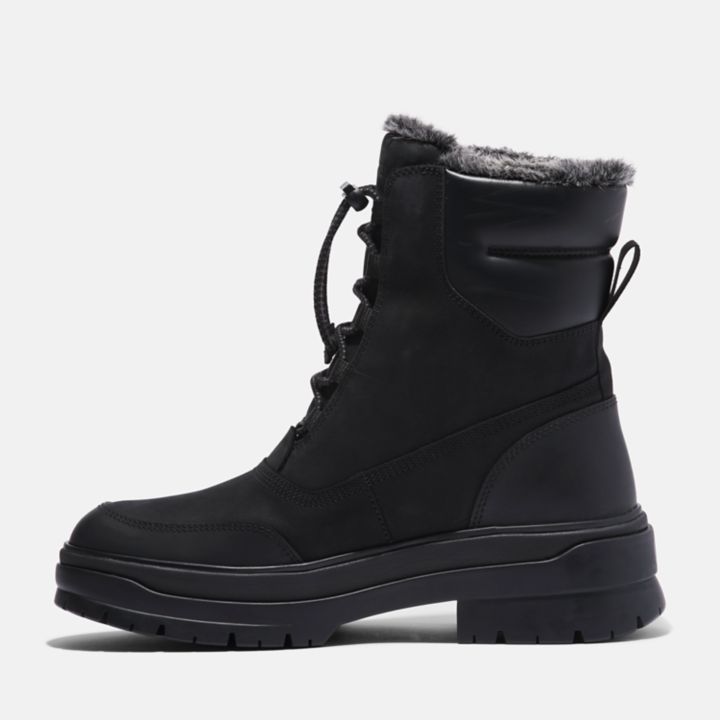 Bota feminina Brooke Valley com forro térmico na cor preta.