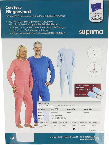 Suprima 4688 Salopette Fermeture Eclair Homard L 1 Pièce