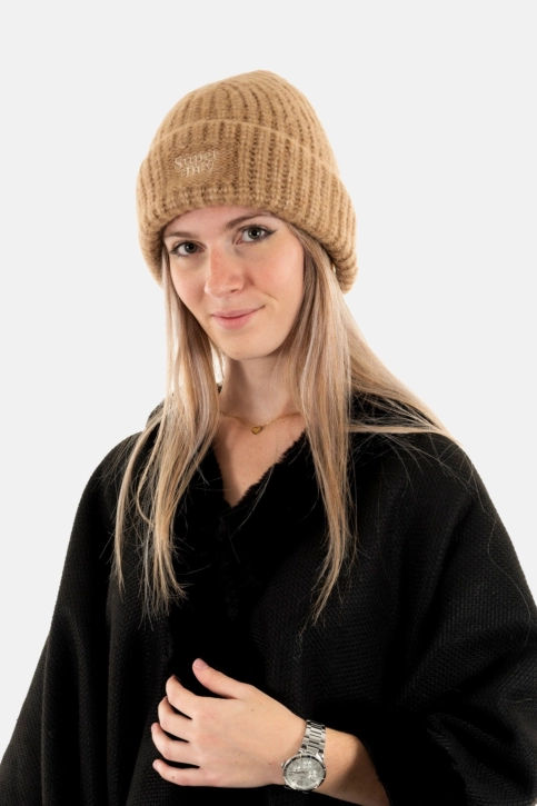 bonnets superdry rib knit 1jl toasted coconut brown