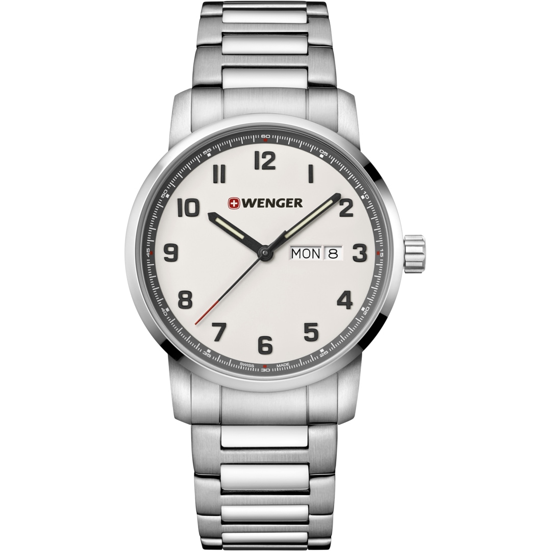 Wenger Attitude Day Date Beige / Silbrig Ø 42mm