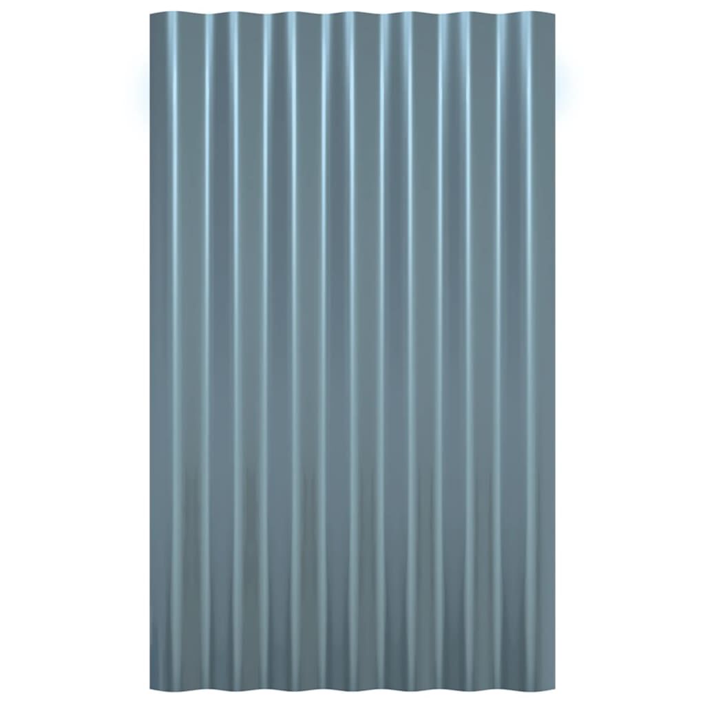 vidaXL Dakpanelen, 12 stuks, gegalvaniseerd staal, 60x36 cm