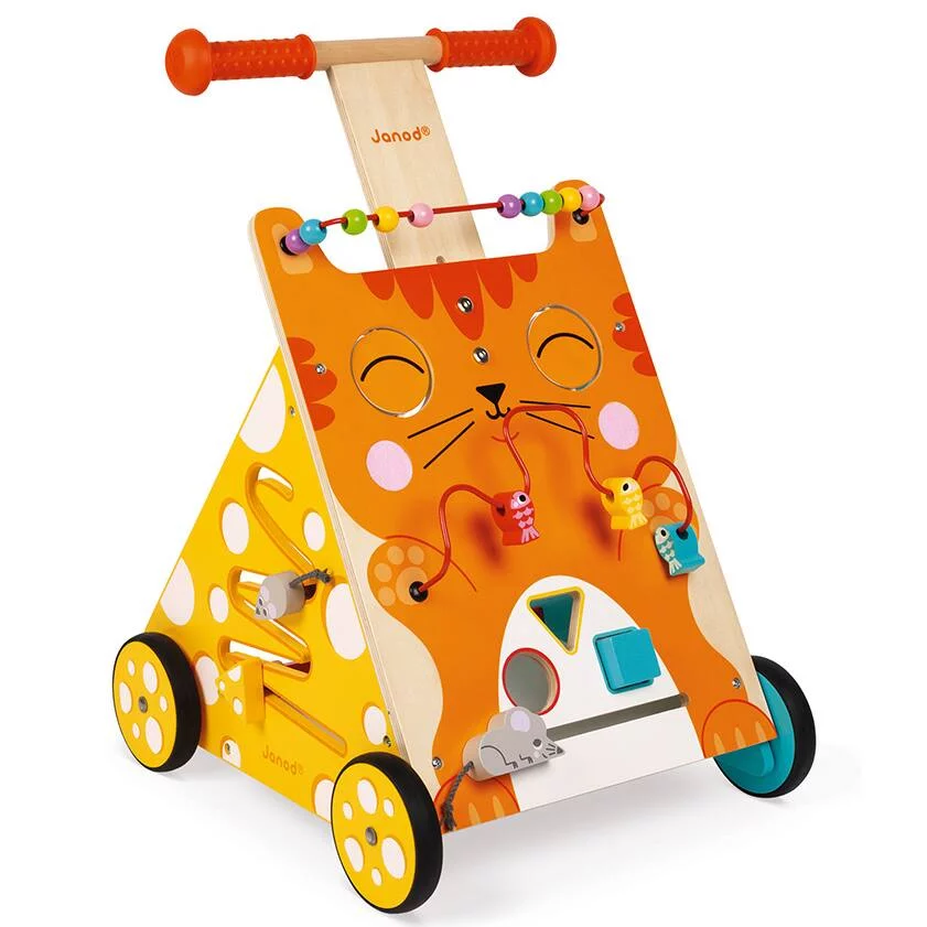 CHARIOT MULTI-ACTIVITES CHAT -EN BOIS