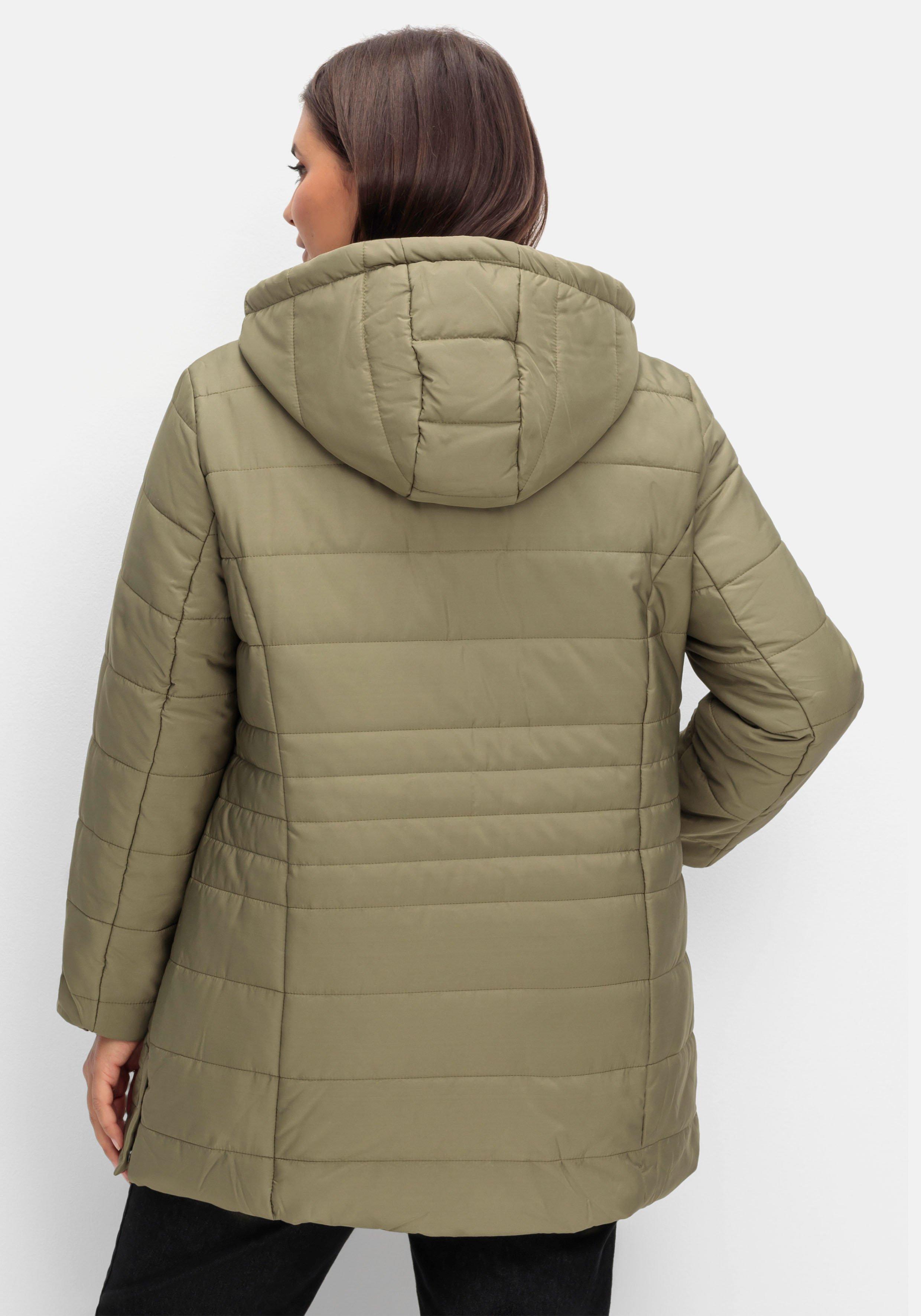 Warm wattierte Steppjacke mit Kapuze