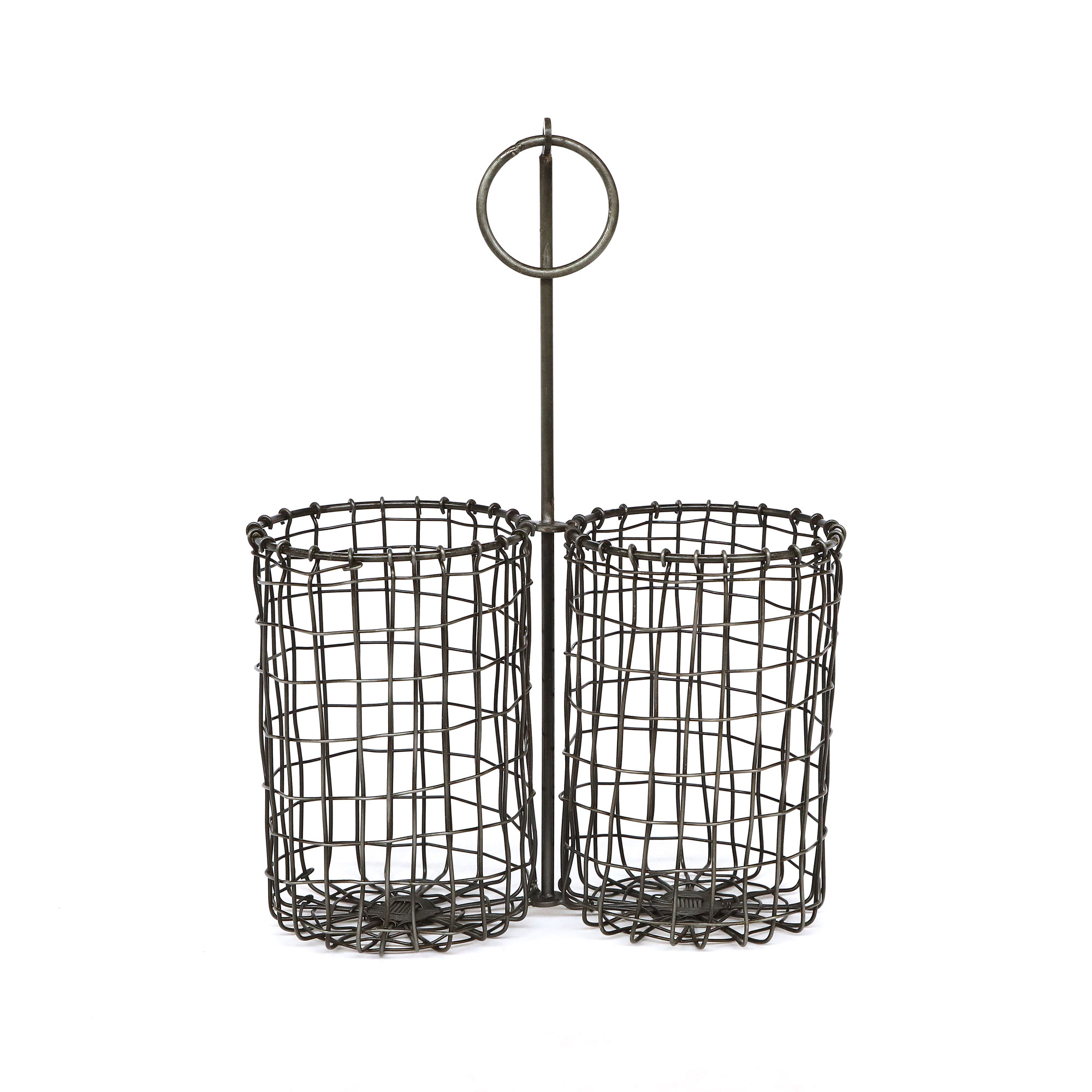 2er Flaschenhalter, B 22 cm, L 10 cm, H 30 cm von fischer's lagerhaus