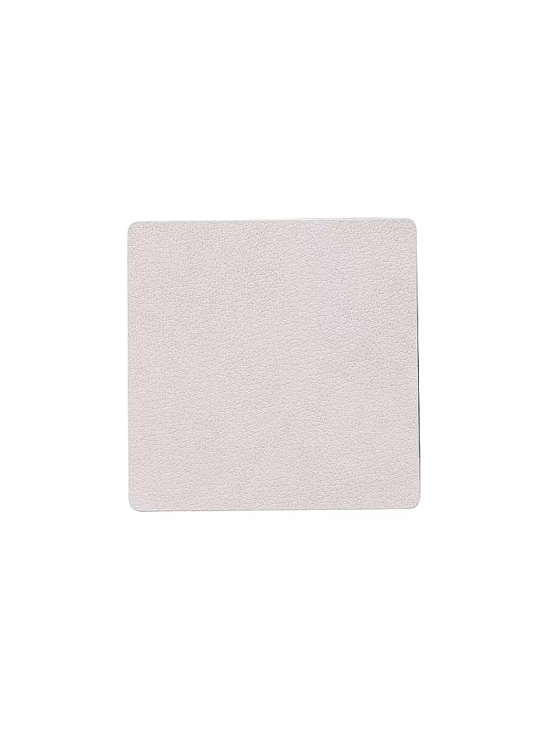 LIND DNA Leder Untersetzer eckig 10x10cm Oyster White creme