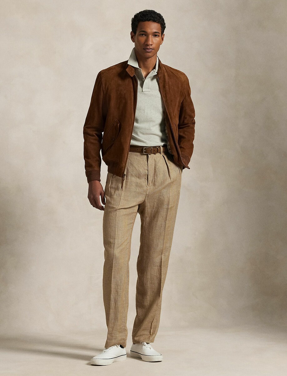 POLO RALPH LAUREN<br>Camisa polo reta de algodão com bordado de jogador de pônei