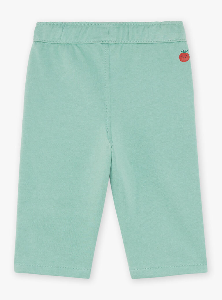 Pantalon en molleton vert amande