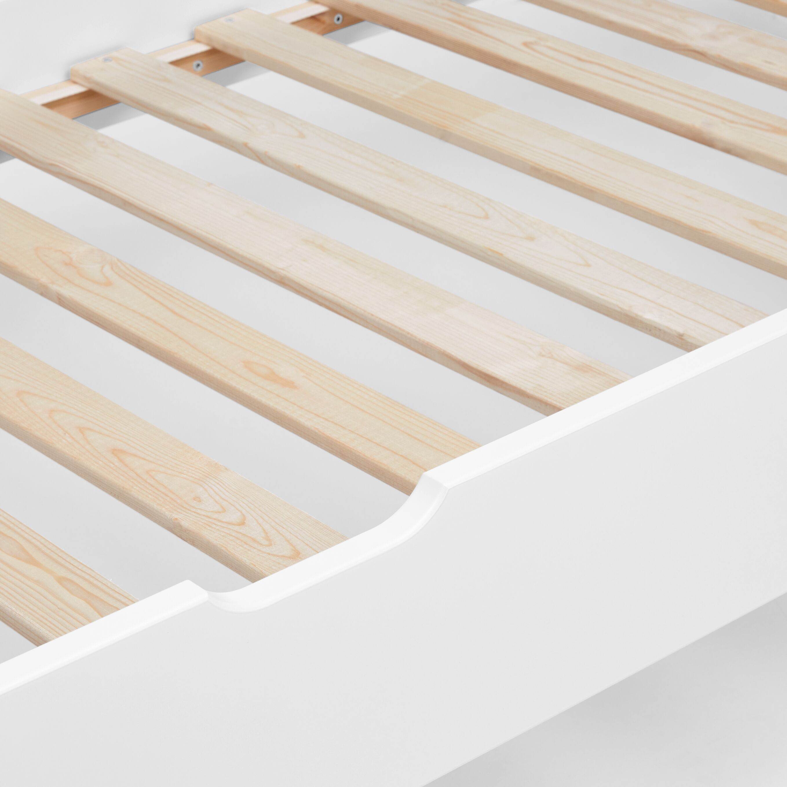 Flexa WHITE Ausziehbett - Weiss / B: 94.0 cm x T: 196.0 cm x H: 20.0 cm