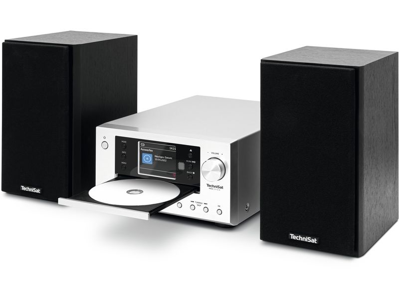 Technisat Micro-HiFi Anlage Viola 710 CD IR Schwarz/Silber Kompakte Hi-Fi-Anlage mit DAB  und UKW