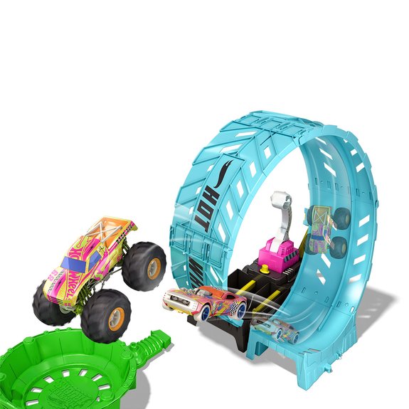 Hot Wheels - Monster Trucks Glow in the dark - Epic Loop Challenge