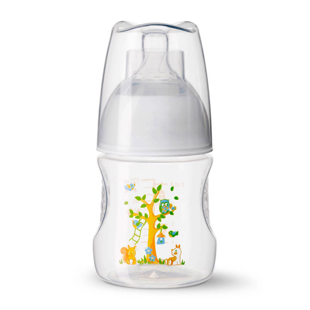Happiness fles Play With Us 120 ml oranje/groen