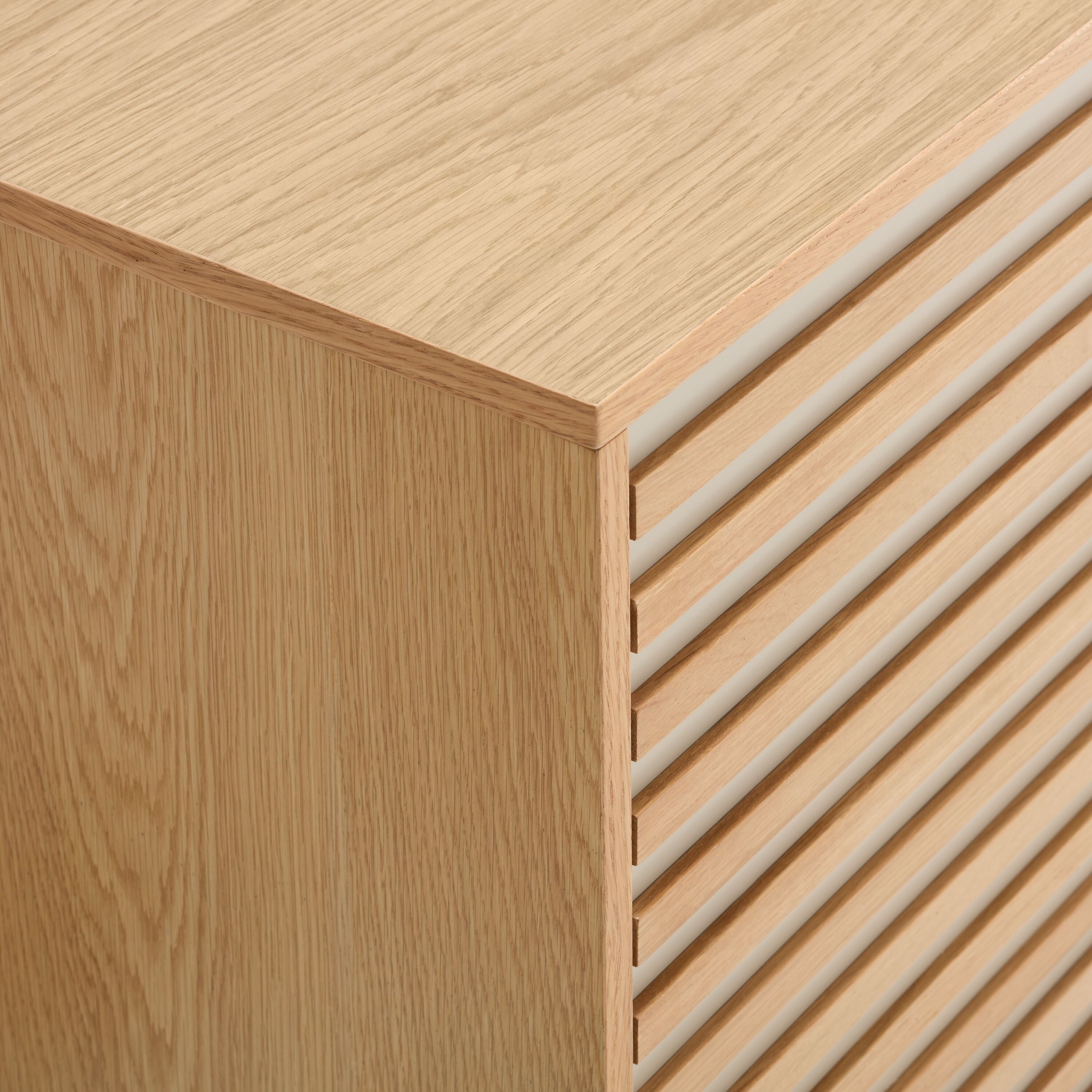 LINE Sideboard - Grau / Braun / B: 140.0 cm x T: 40.0 cm x H: 75.0 cm