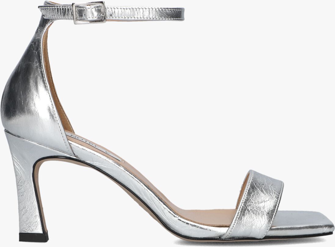 zilveren notre-v sandalen met hak 86605