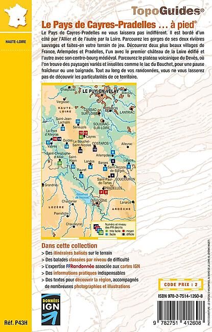 FFRP - P43H LE PAYS DE CAYRES PRADELLES A PIED FFRP