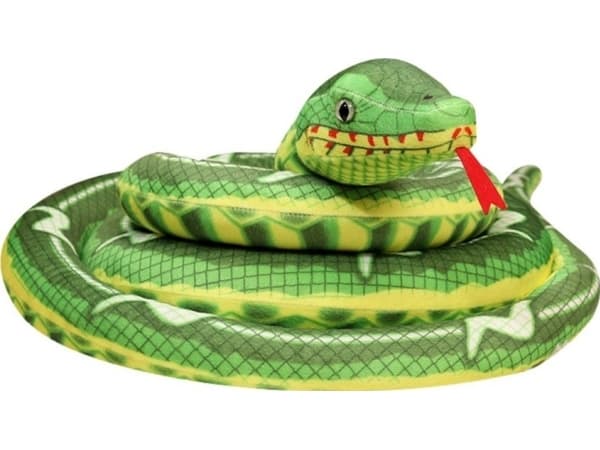 LeanToys Plush Mascot Snake Green 400 cm