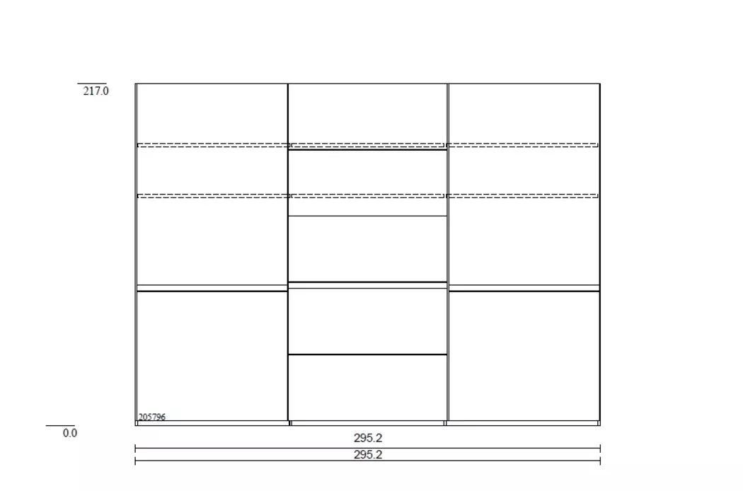 Schwebetürenschrank Savona 2.0 300 x 217 cm
