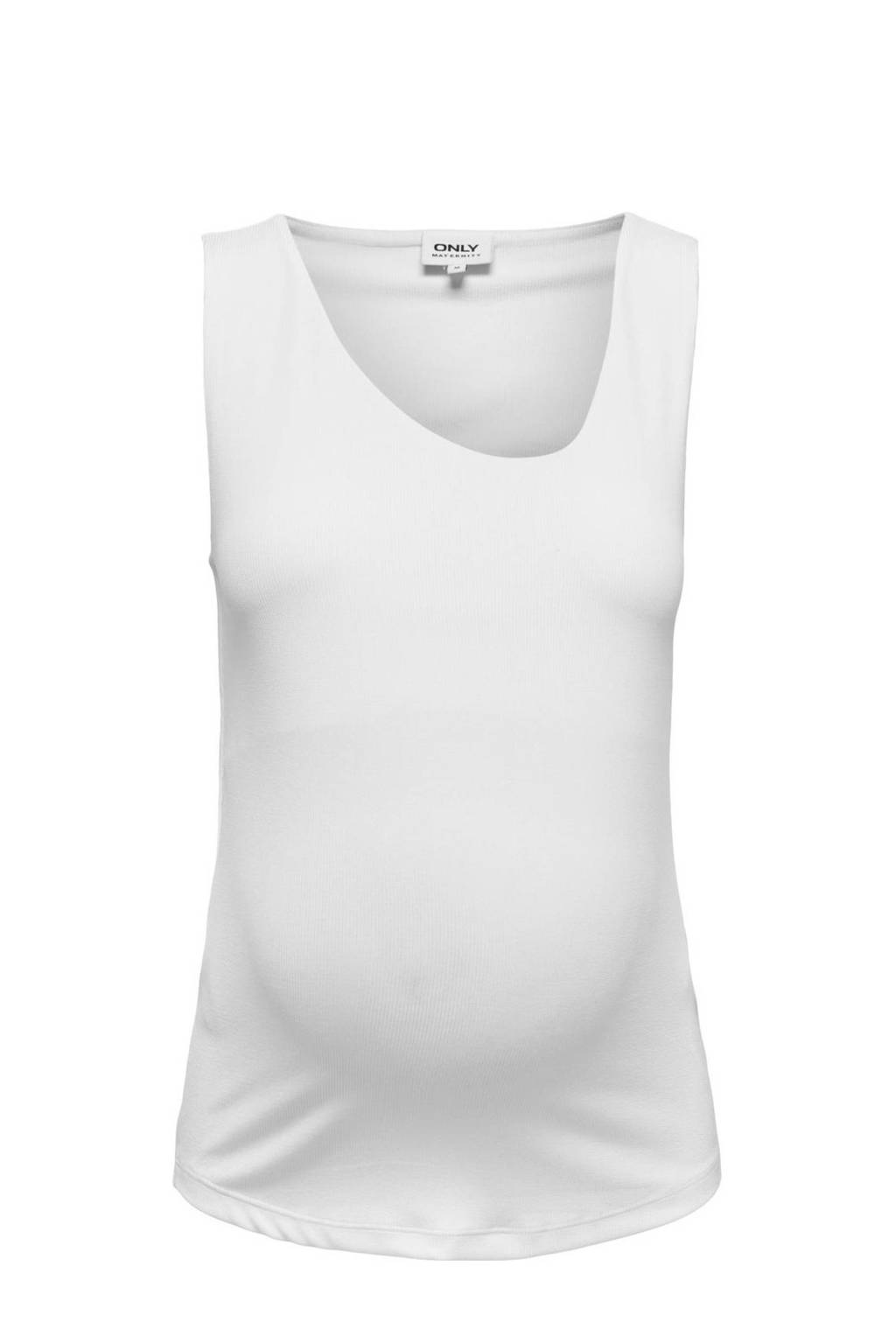ONLY MATERNITY zwangerschapssinglet OLMCLARE wit