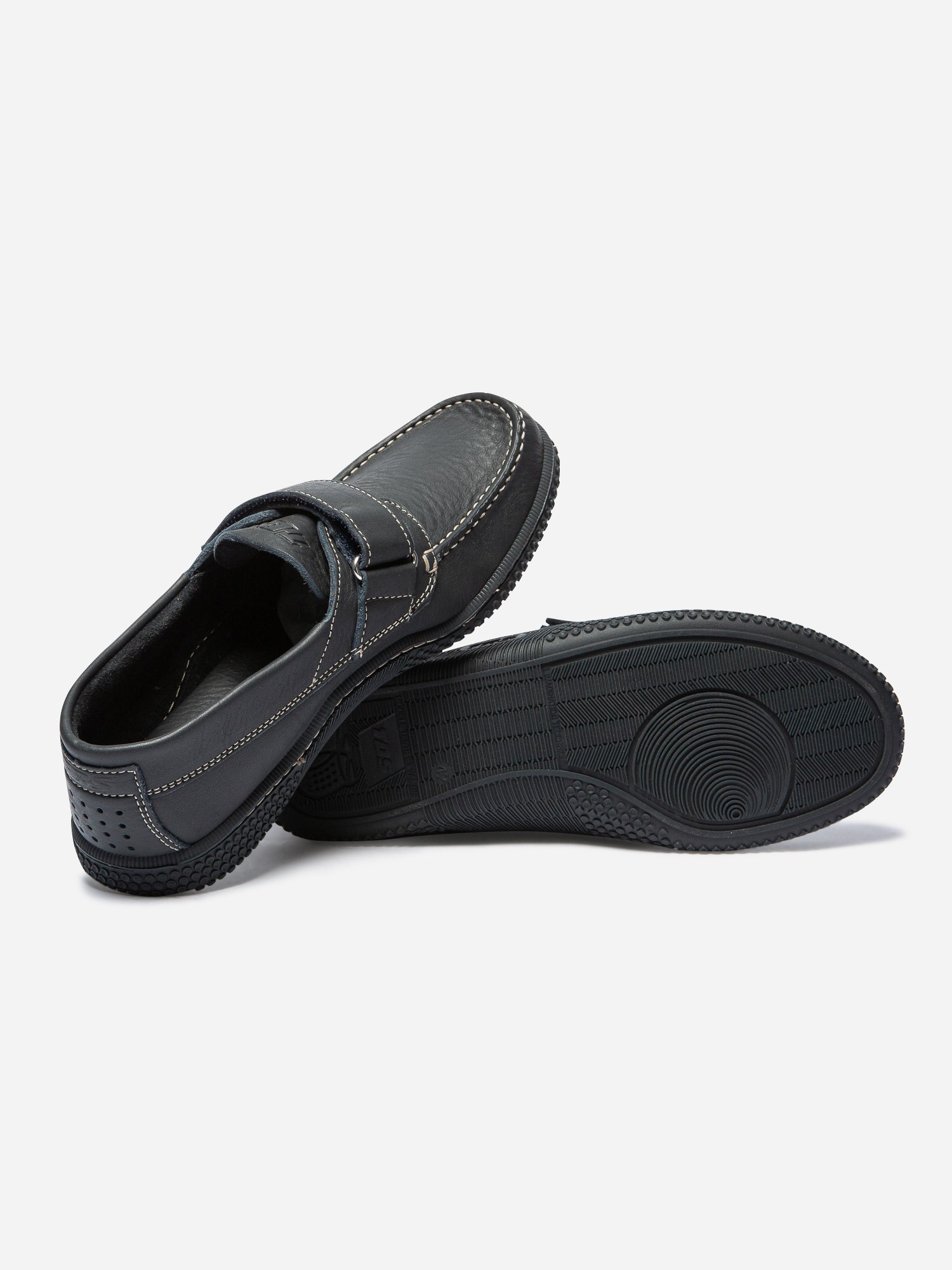 Chaussures Bateau Homme Scratch Cuir Marine