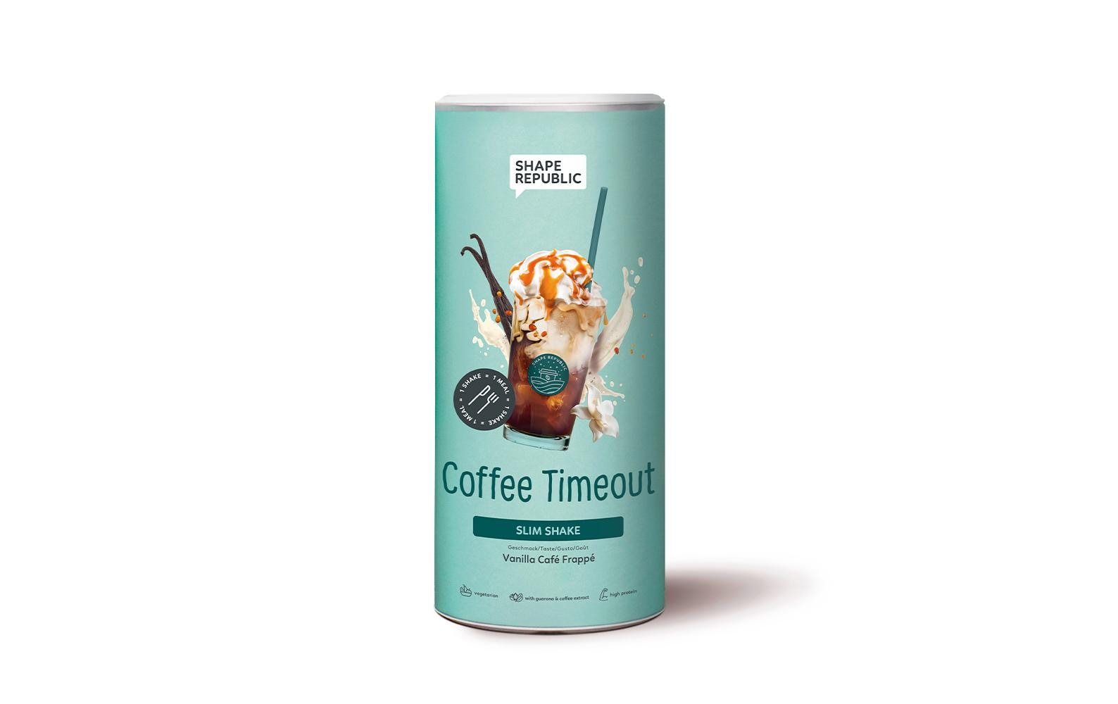 Slim Shake Vanilla Café Frappé 420 gMahlzeitenersatz mit Süssungsmitteln Coffee Timeout