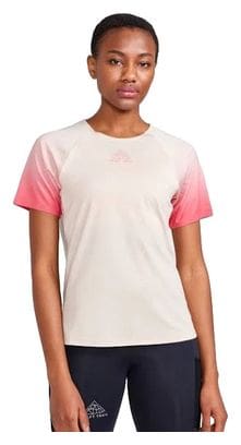 Maillot manches courtes Femme Craft Pro Trail Beige Rose