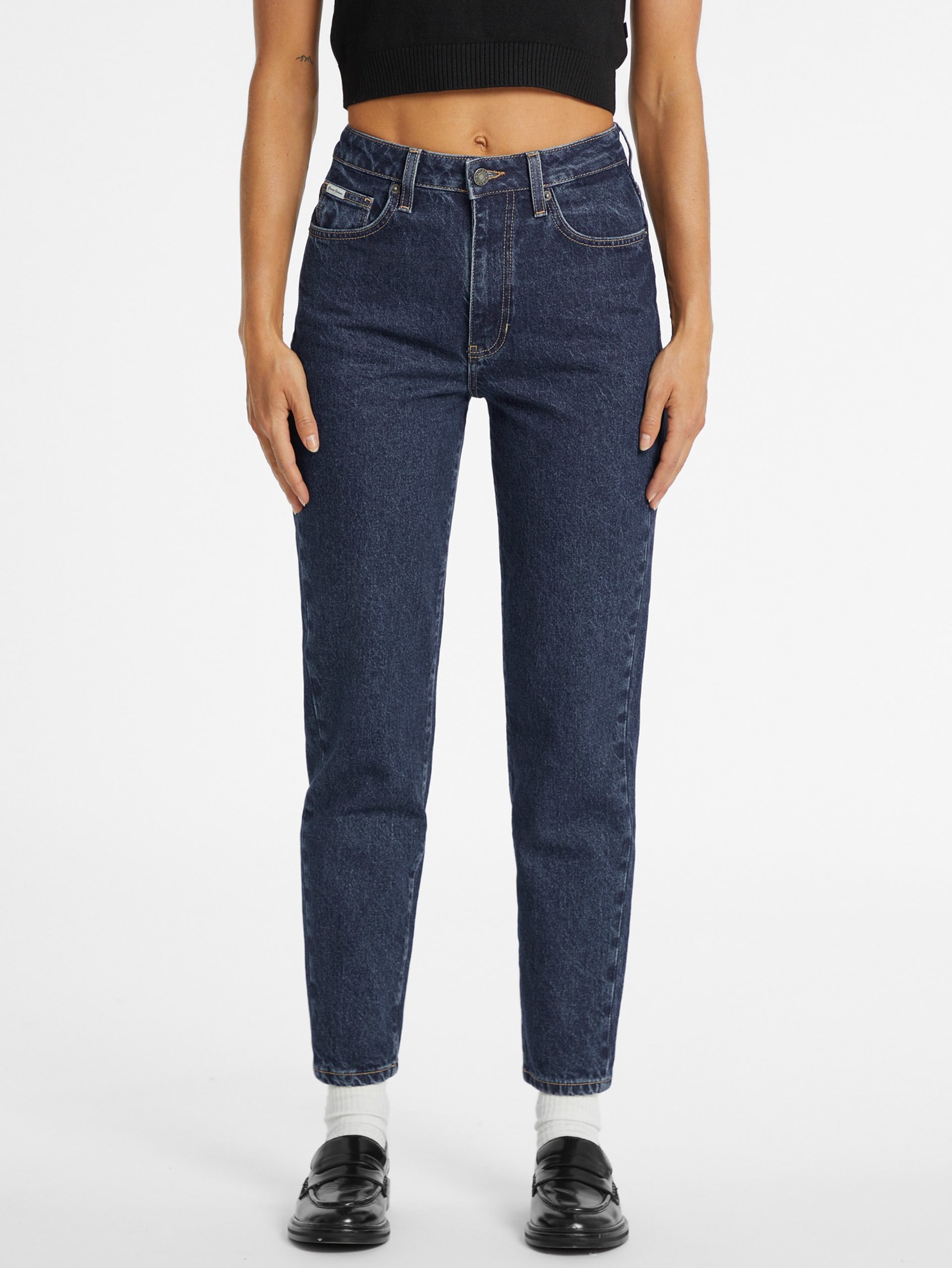 Calça jeans estilo mãe G06