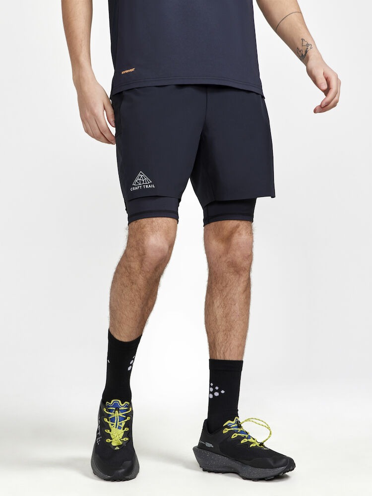 PRO Trail 2in1 Shorts Herre Black