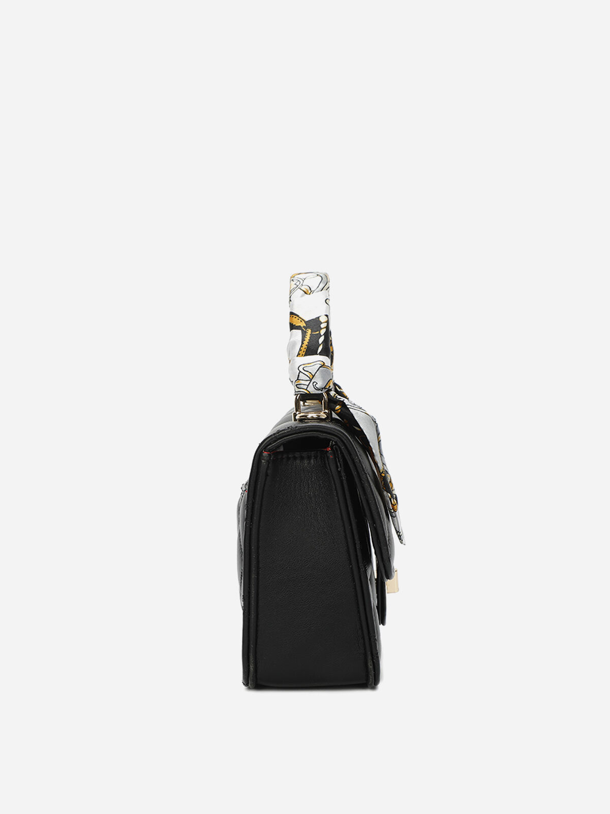 Petit sac matelassé à foulard- Noir