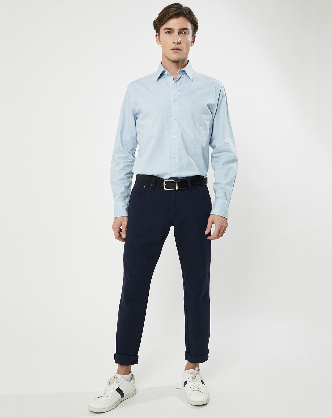 Hackett London Chemise Slim Fit Oxford bleu clair