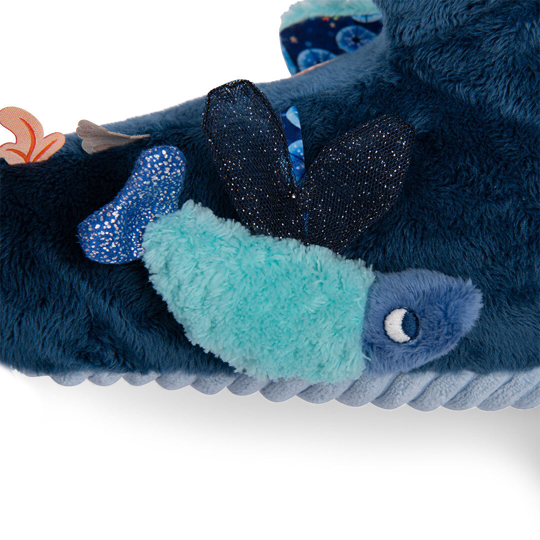 Moulin roty activiteitenknuffel haai - 58 cm
