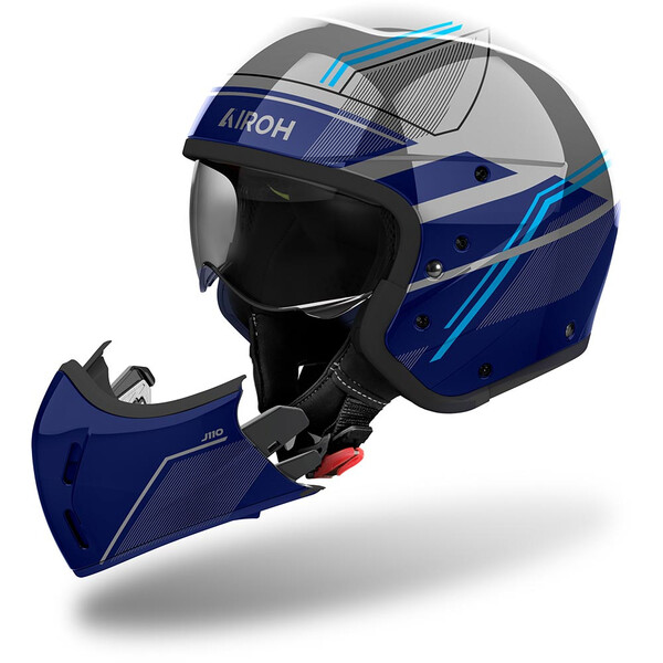 Airoh - Casque J 110 Slim Bleu / Gris / Navy / Brillant