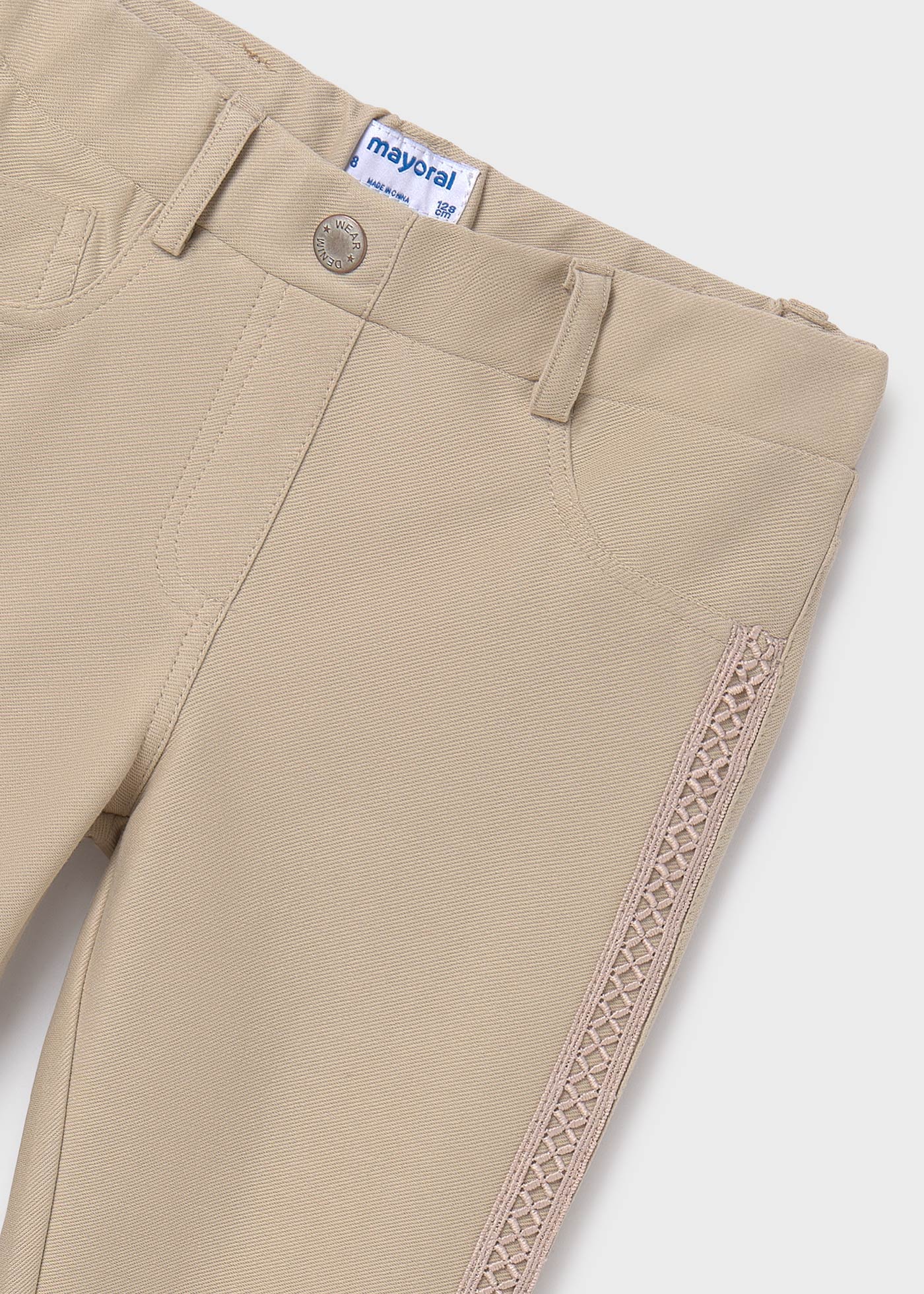 Calças skinny de sarja para meninas