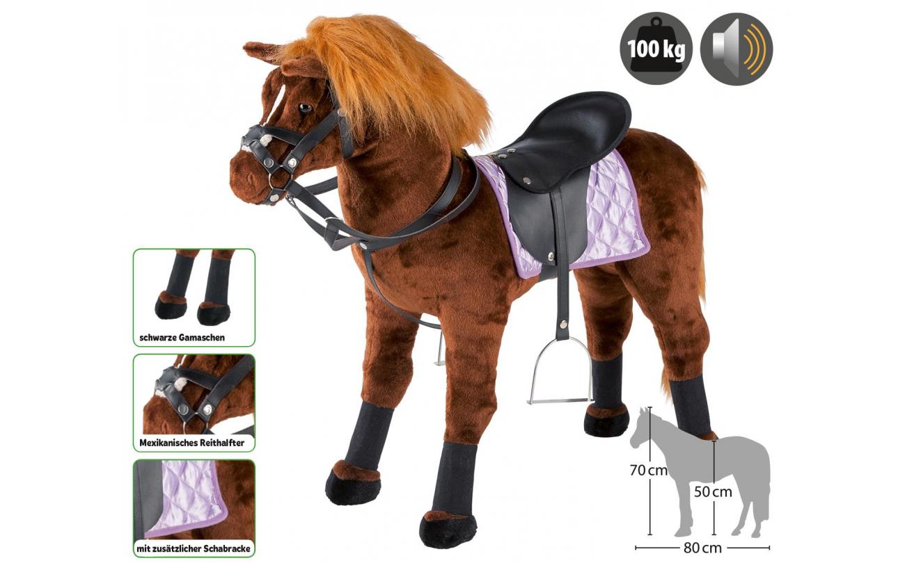 Zitpaard springpaard met zadel en geluid
